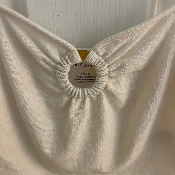 Brandy Ruched Floral Tee + AE Keyhole Crop Top Bundle –XS/S Y2K Cottage Core - Picture 7 of 9